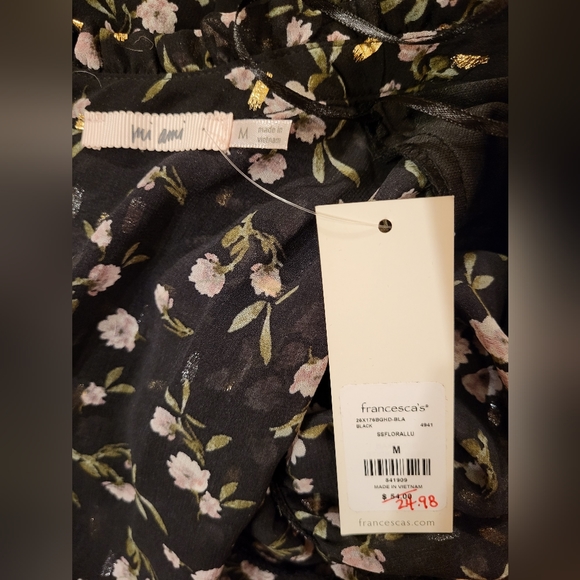 🎀 Francesca's Miami Navy Floral Dress - Picture 3 of 5